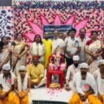 Mass *Yajnopavita* ceremony at the conclusion of the Shri Jhulelal Chaliha festival: Sindhi children donned the sacred thread (*Janeu*).