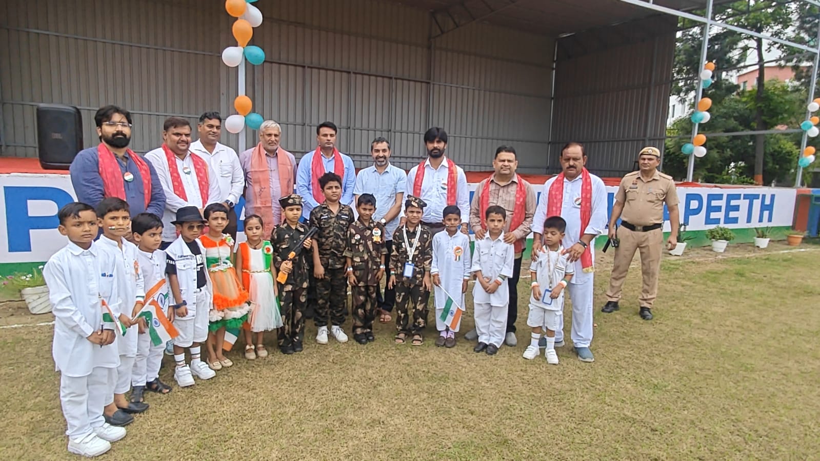 Grand Independence Day celebration at Purna Murti Global School; the entire campus steeped in the spirit of patriotism.