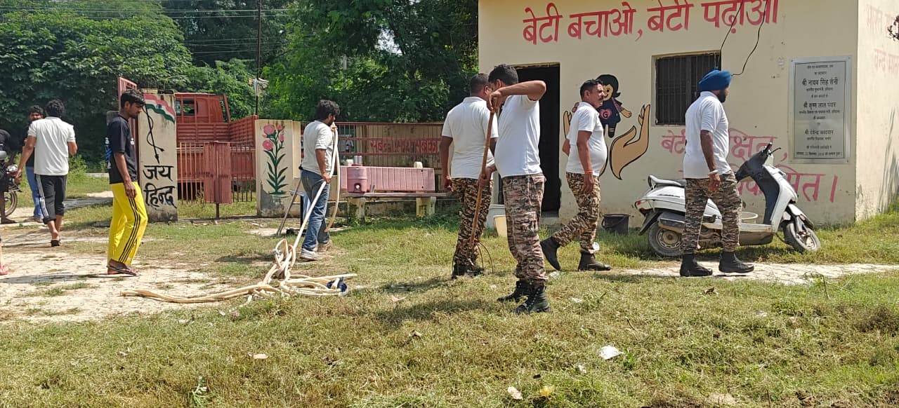 CRPF Khewda plants 251 saplings in Tharu village, spreads message of greenery.