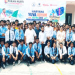 Sonipat: Grand welcome for the 'Haryana Youth Entrepreneur Journey-2026' at Purna Murti Vidyapeeth.