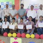 Students showcased their talent in speech and painting competitions held under the 'Seva Sankalp Abhiyan'.