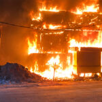 Sonipat Fire caused by meter in 'Kachcha Quarters'; dairy and street cart gutted.
