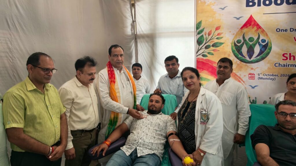 There is no greater service than blood donation; a single unit of blood can save a life: Mohan Lal Badoli.
