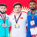 Sonipat's Nitesh made history by winning a silver medal at the Asian Greco-Roman Wrestling Championships.