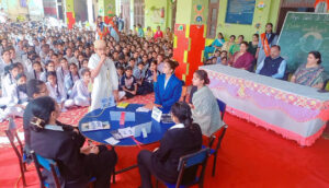 Sonipat: Female students presented captivating performances on Gandhi-Shastri Jayanti.
