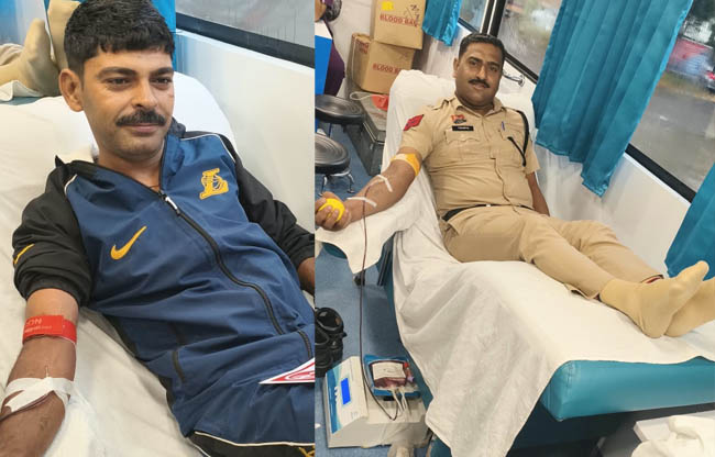 Sonipat: Police personnel and citizens set an example of humanity by donating blood